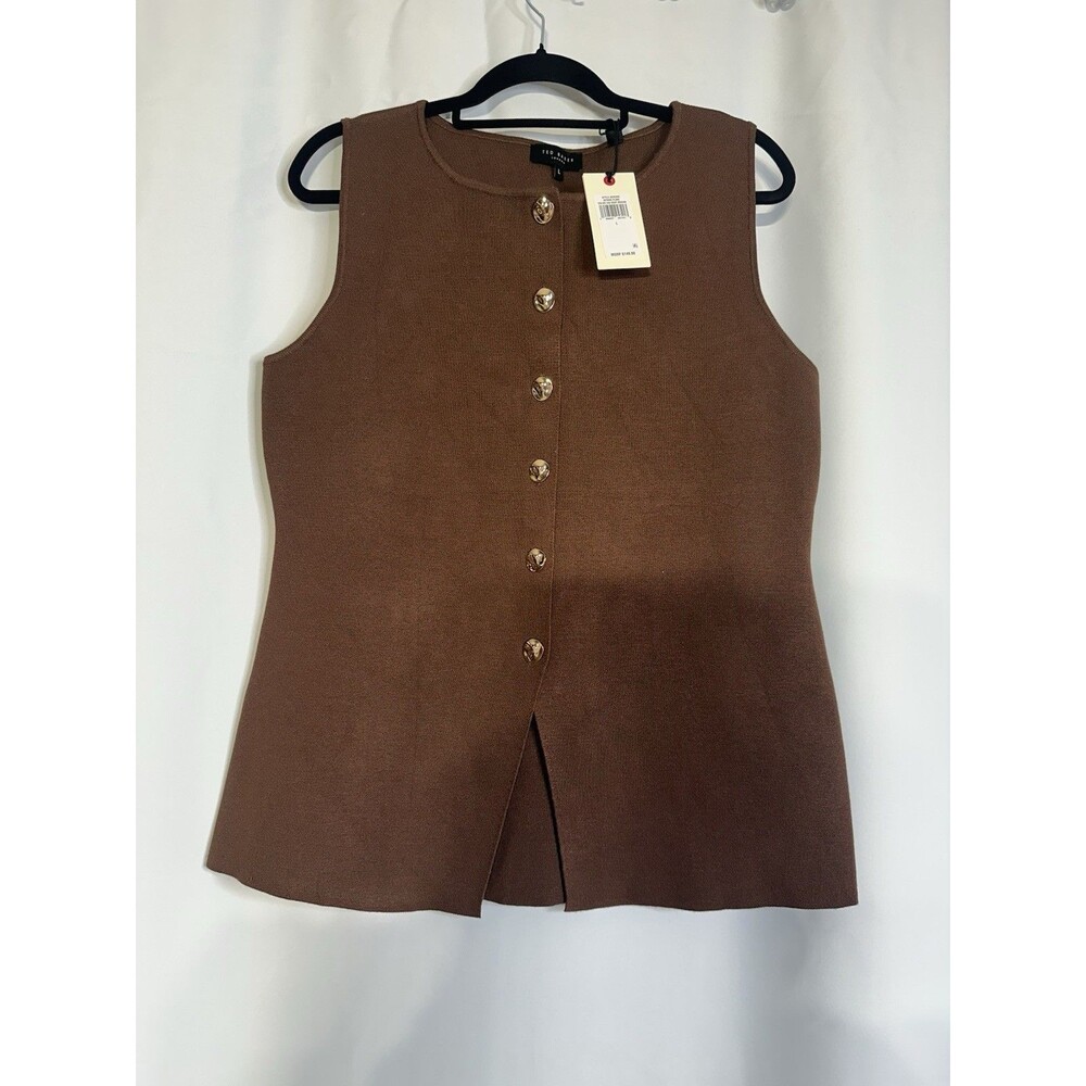 NWT Ted Baker Sleeveless Button-Up Vacation and Resort Vest Size L